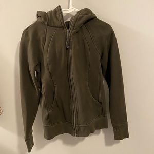 Lulu scuba hoodie olive green
